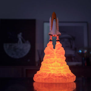 2019 New Dropship 3D Print Space Shuttle Lamp NIght Light For Space Fans Moon Lamp Rocket Lamp As Room Decoration