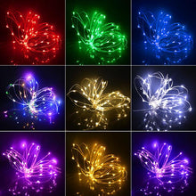 Load image into Gallery viewer, 2M / 5M Battery Powered LED Copper Wire Fairy String light Strips For Christmas Tree Holiday Wedding Decoration Night lighting